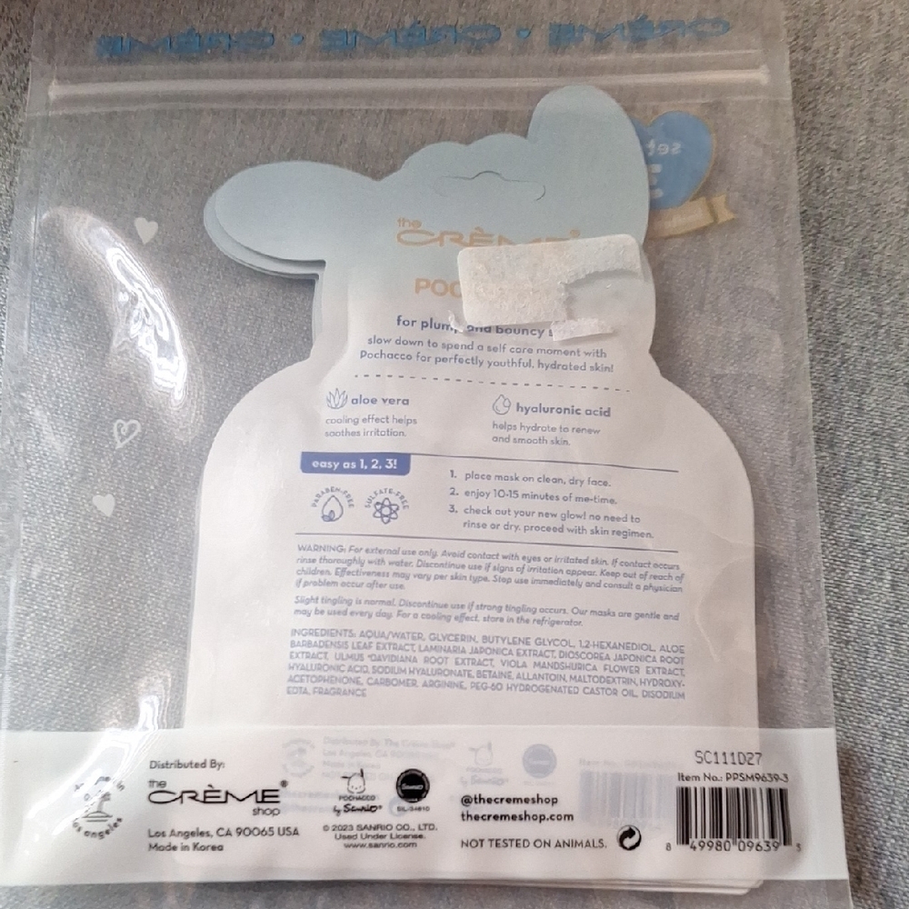 The Crème Shop x Pochacco Essence Sheet Mask Set of 3 - Picture 3 of 3
